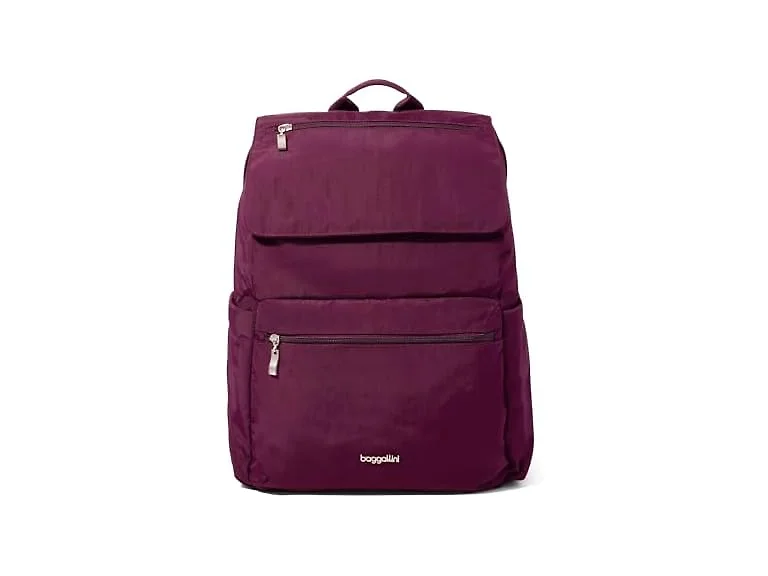 Baggallini Flap Laptop Backpack - 15"x11" Mulberry