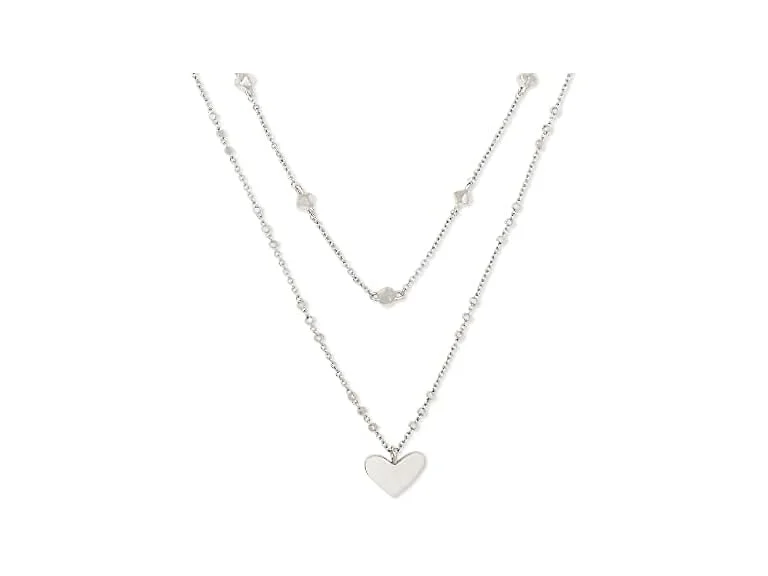 Womens Ari Heart Multistrand Necklace