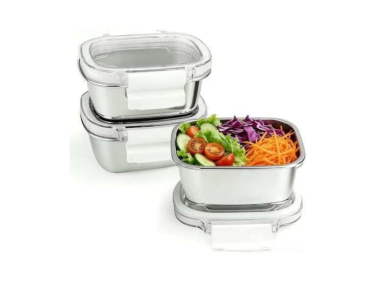 Stainless Steel Food Storage Containers with Lids - 3 Piece 8.5