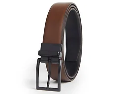 Giorgio Brutini CB-GB-8060-32-REV-M M (32-36) G.B. Casual Reversible Leather Belt (1-Pack) - Black/Cognac Brown Reversible / Black Matt Buckle 