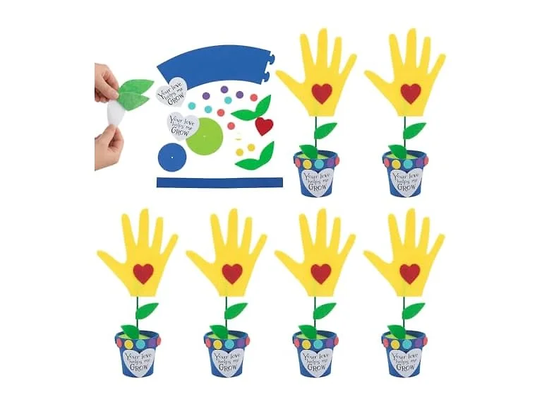 Fun Express Handprint Flower Pot Craft Kit - Makes 6