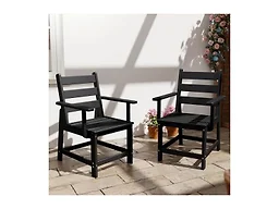 GREENVINES GV-51 Outdoor Dining Chairs set of 2 Black