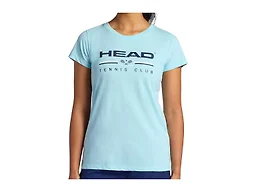 HEAD Women’s Tennis Graphic Crewneck T-Shirt, Relaxed Fit, Lightweight and Breathable Cotton-Poly Material, Aquatic, Small