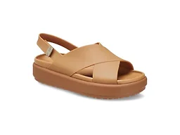 Crocs Brooklyn Luxe Womens Cross Strap - Tan/Tan (M5W7)