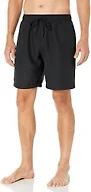 Amazon Essentials Men's 9" Swim Trunks with Mesh Lining, Pockets, Drawstring Closure, Black, XX-Large