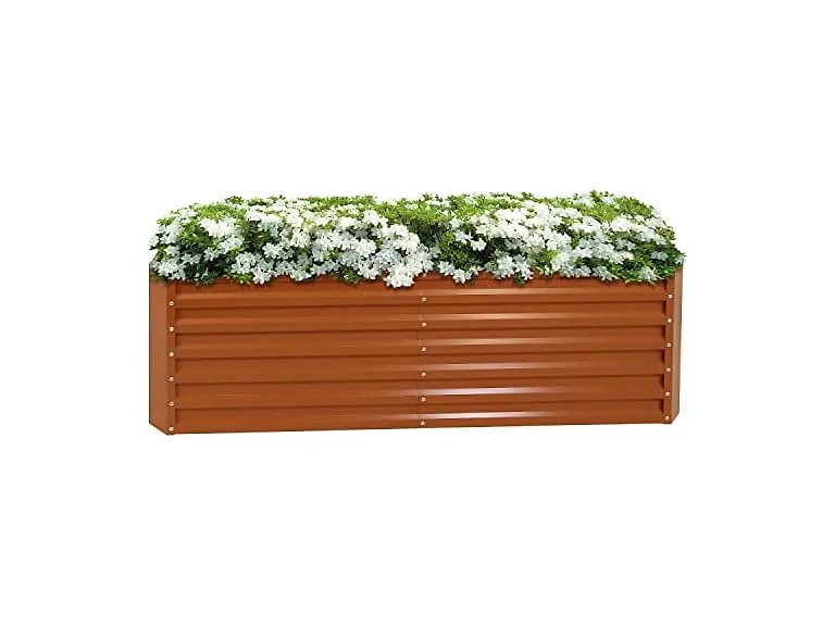 Sunnydaze Decor HST-777 Steel Raised Garden Bed 71"