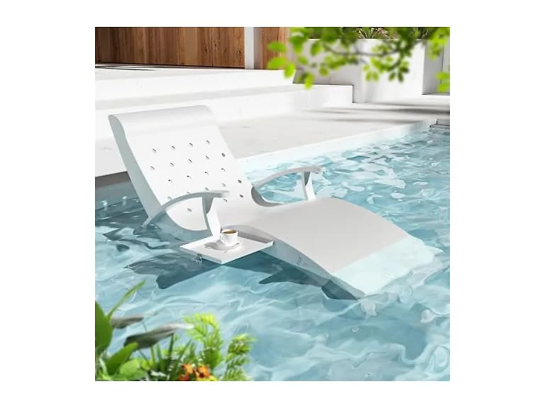 Sun Tanning Lounge Chair with Tray & Towel Ledge (Open Box)