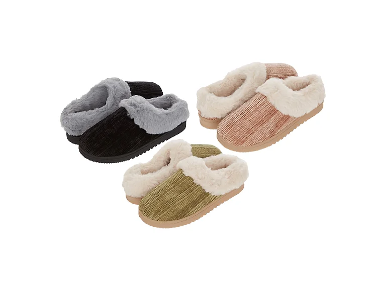 Floopi Women's Chenille Knit Slippers