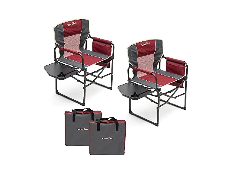 SUNNYFEEL Red 2pk Oversized Camping Chair