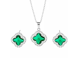 Saffron LGR-33-022EP Womens Clover Pendant & Earrin