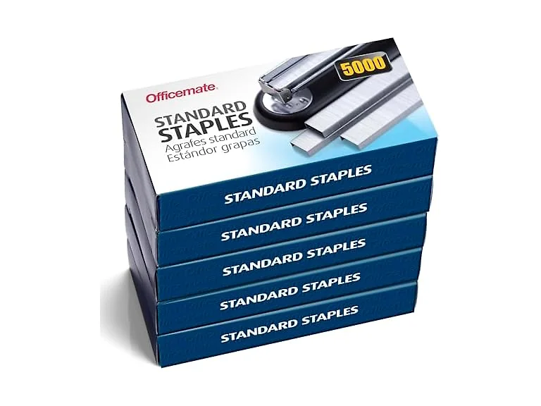 Officemate Officemate Standard Staples, 5 Boxes