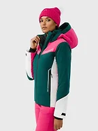 HEAD Women's Joy Ski Jacket - Waterproof, Insulated, Stretch Fabric, Regular Fit, Detachable Hood-Dark Teal,X-Large (44)