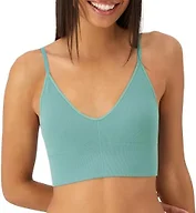 Maidenform Women's M Rib Seamless Brami, Pullover Wireless V-Neck Cami Bra, Removable Cups