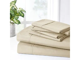 Bibb Home 2000 Count 6-Piece Bamboo Sheet Set with Suregrip
