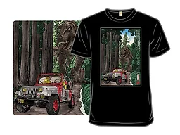 T-Rex Chase Woodblock