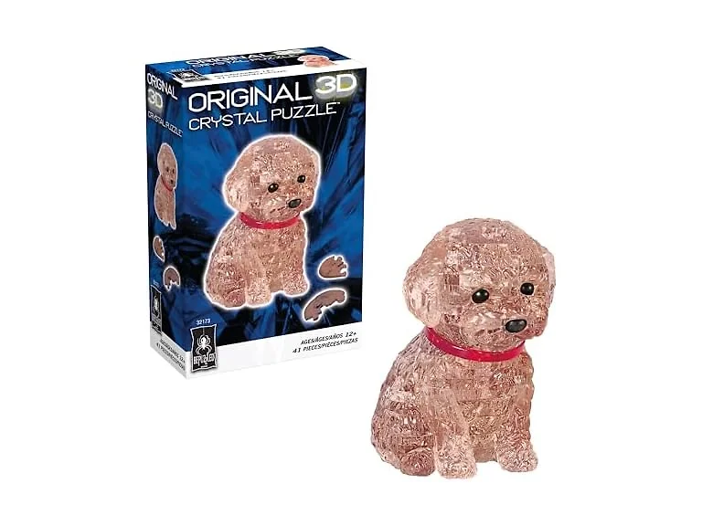 Red Poodle Crystal 3D Puzzle
