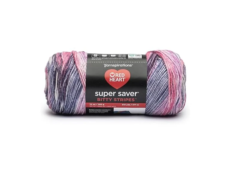 Bitty Stripes Super Saver Yarn by Red