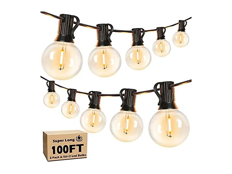 Brightever G40 50FT String Lights 2-Pack