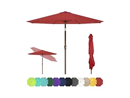 GREENVINES GV-OS-UM-01 9 FT Patio Umbrella Red