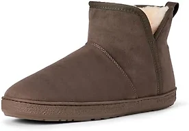 Amazon Essentials Men's Sherpa Clog Slippers, Grey, 12