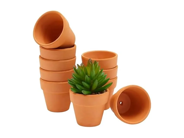 homeemoh GAR-58 10 Pack 2in Terracotta Pots Mini