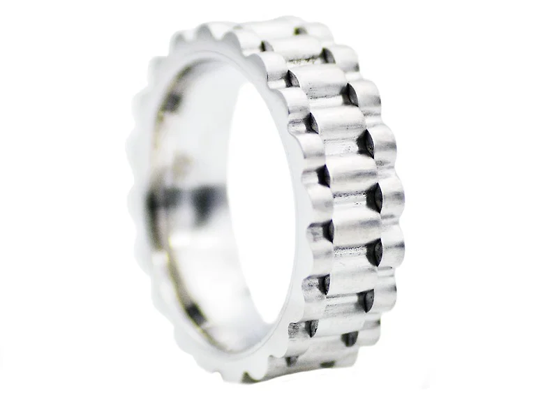 Stainless Steel Blue CZ Lion Ring