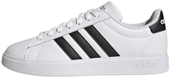 Adidas Men's Grand Court 2.0 Shoe - White/Black/White, Size 10.5