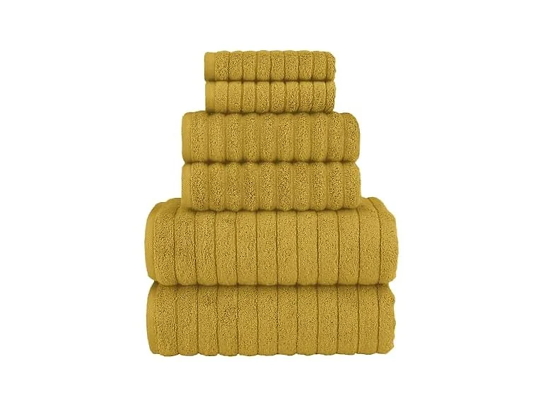 Elegant Comfort 100% Turkish Cotton Corduroy Towels, Gold