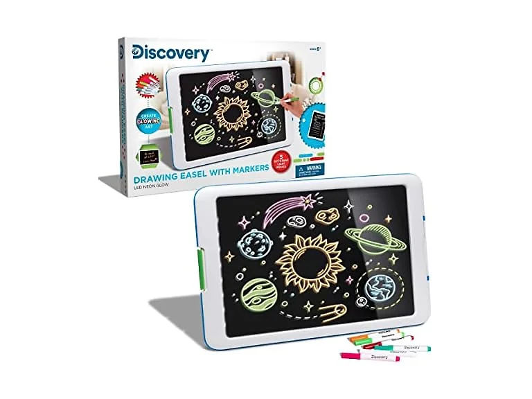 Discovery Kids Neon Glow Drawing Easel