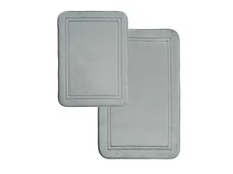 Dan River 5902 2 Pc Memory Foam Bath Mat Racetrack - Grey