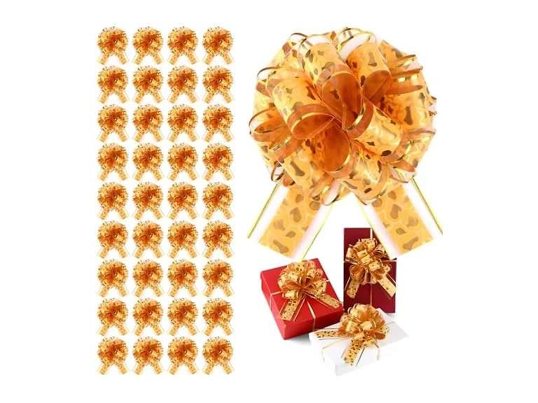 36 Pcs 6 Inch Christmas Pull Bows 