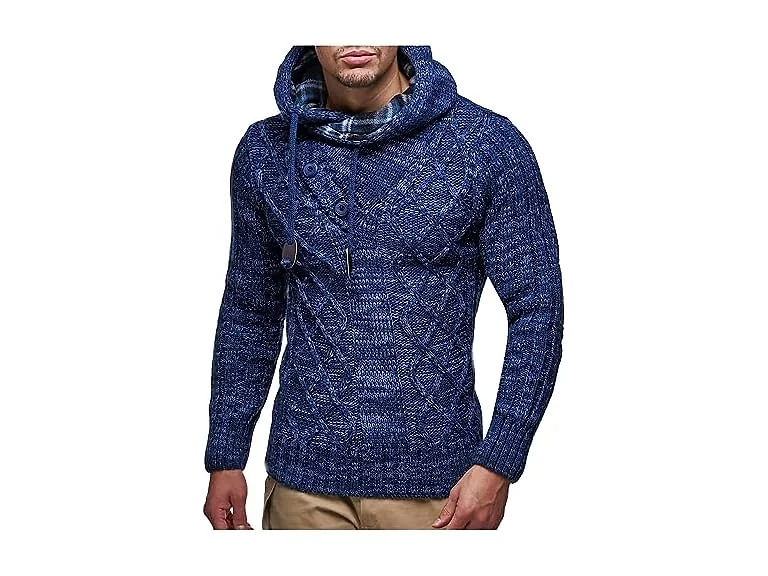 Leif Nelson Men's Knitted Hooded Sweater