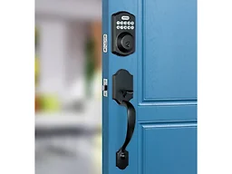 REVOLO Electronic Keypad Deadbolt with Handle Matte Black