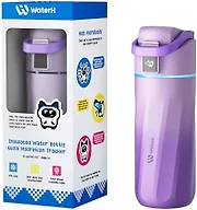 BOOST Smart Water Bottle with Reminder & Tracker, 16oz Kids Water Bottle for School, DIY Refrigerator Magnets, BPA-Free Vacuum Insulated Stainless Steel, Ideal for Travel, Camping