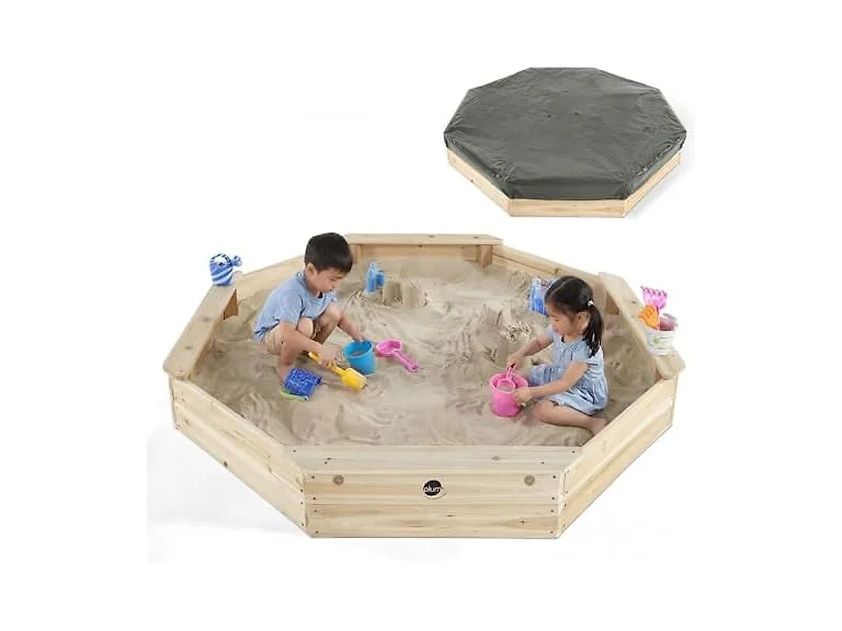Plum Wooden Large Sandbox with Cover