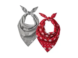 Pet Passion Bandit - THE PET Bandana 100% Organic Cotton Pet Bandanas Clothes for Small, Medium, Large Dogs​​, 2-Pack Fair Isle, X-Small/Small