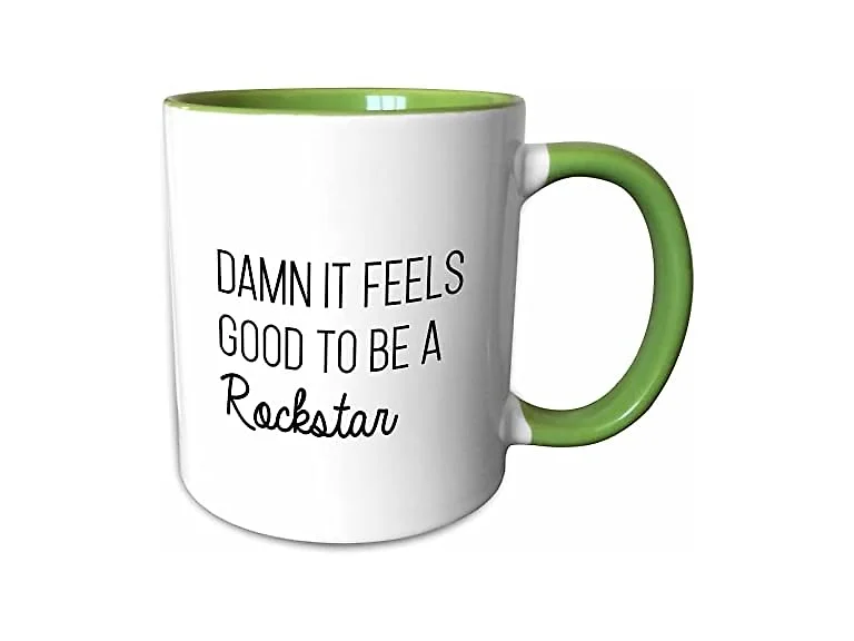 Rockstar 11oz Two-Tone Green Mug