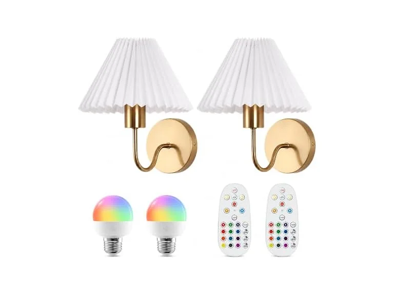 Ownprit RGB Wireless Wall Sconces 2-Set