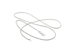 Italian Made 925 Sterling Silver 16" Diamond Cut Rope Chain