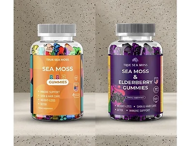 2pk TrueSeaMoss Sea Moss/Elderberry Gummies Combo