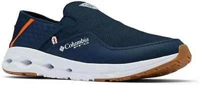 Columbia Men's PFG Bahama X Slip-On, Collegiate Navy/Spark Orange, 7.5