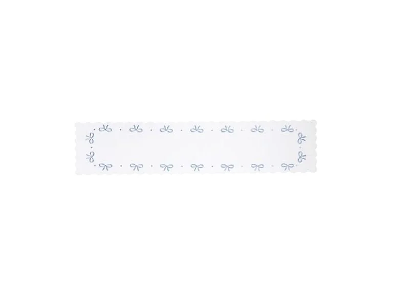 Mud Pie Bow Print Cotton Kitchen Table Runner