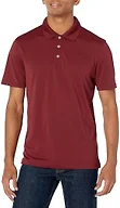 Amazon Essentials Men's Moisture Wicking Golf Polo Shirt, Short Sleeve, Slim-Fit, Quick-Dry, Active Wear, Port, X-Large