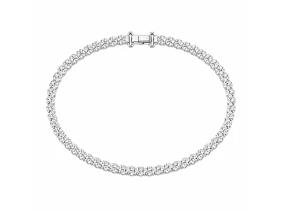 3 Stone CZ Tennis Bracelet