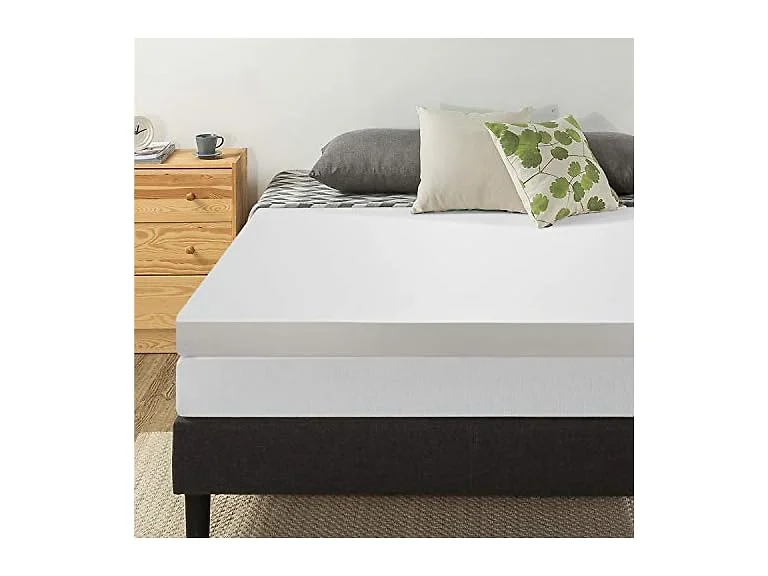 Mellow 4" Foam Topper with Cover, Short Queen