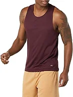 Amazon Essentials Men's Athletic Base Layer Workout Sports Tank Tops, Burgundy, Medium