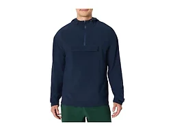 Amazon Essentials Men's Athletic Lightweight Stretch Woven Colorblock Anorak Jacket, Navy, Large