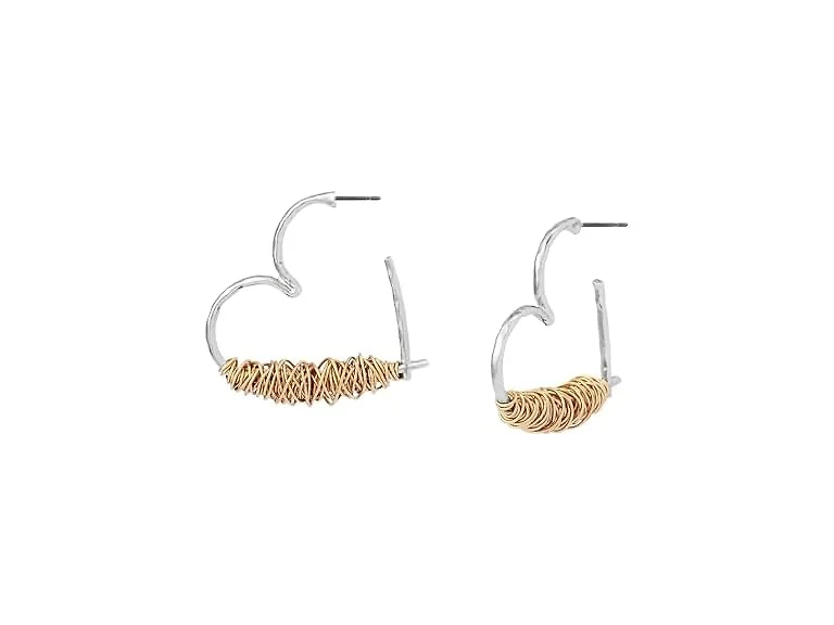 Robert Lee Morris Heart Medium Hoop Earrings