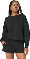 florence by mills Women's Cozy Crush Oversized Crewneck Sweatshirt, BlackXX-Small