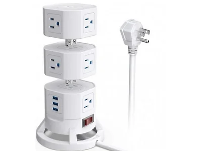Bestek 1625W Vertical Power Strip